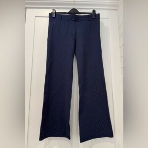 Betabrand Navy with White‎ Dot Pants